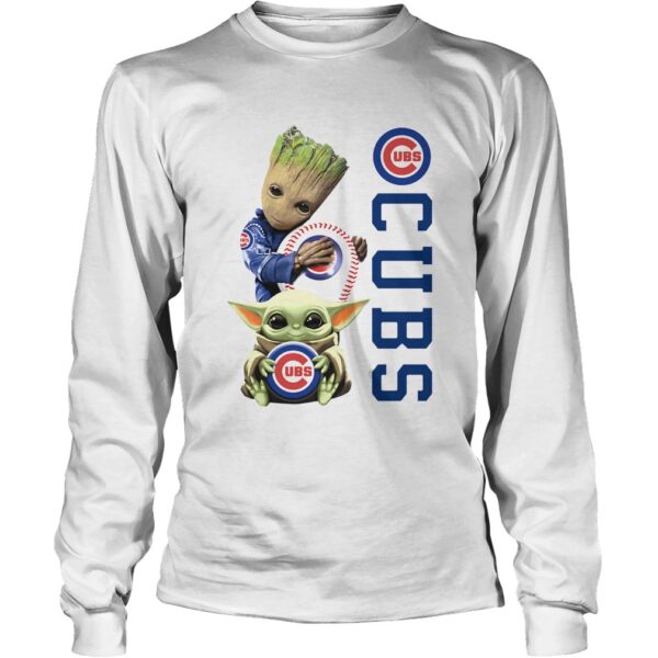 Baby Groot And Baby Yoda Hug Chicago CUBS shirt