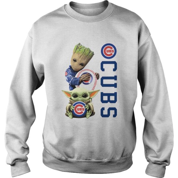 Baby Groot And Baby Yoda Hug Chicago CUBS shirt