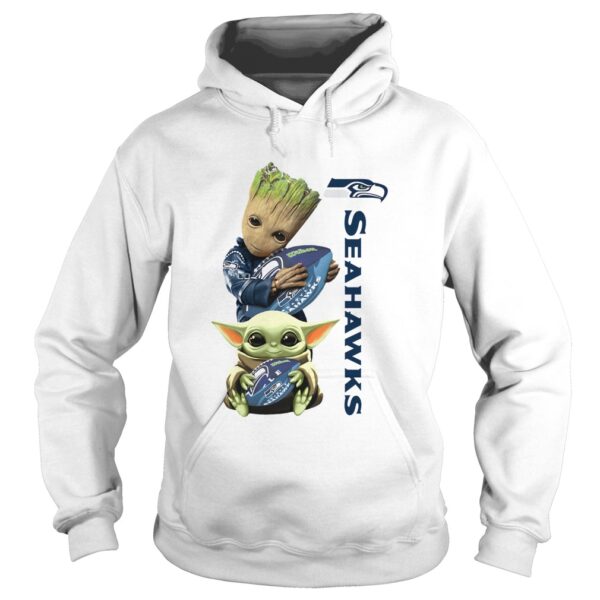 Baby Groot And Baby Yoda Hug Seahawks shirt