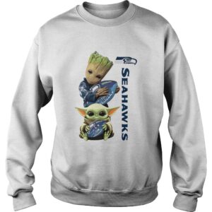 Baby Groot And Baby Yoda Hug Seahawks shirt 3