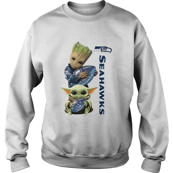 Baby Groot And Baby Yoda Hug Seahawks shirt
