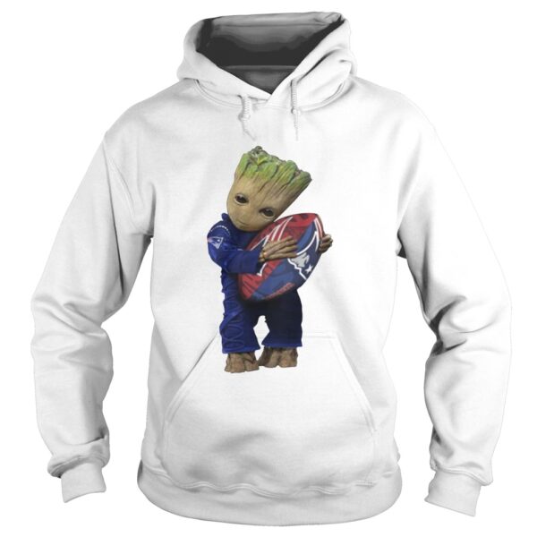 Baby Groot hug New England Patriots shirt