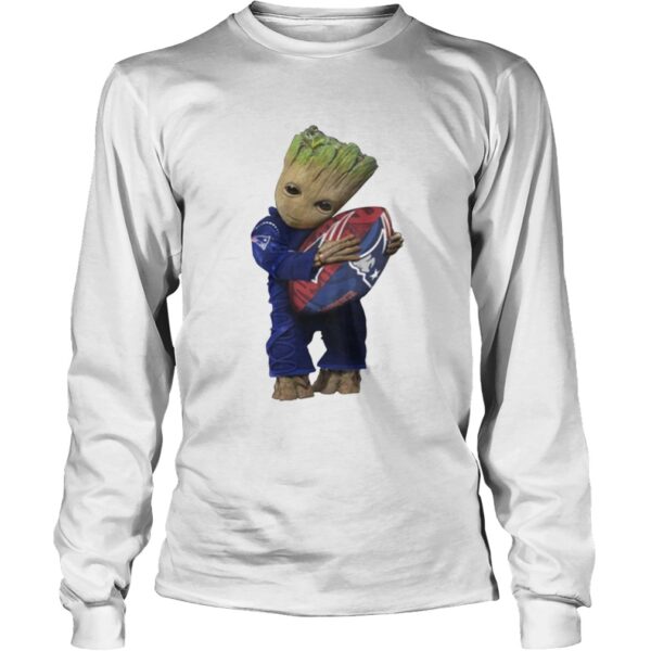 Baby Groot hug New England Patriots shirt