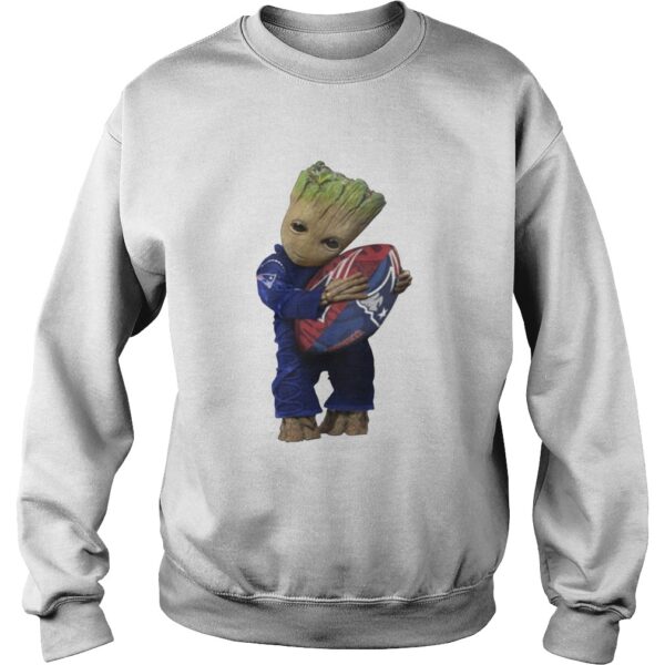 Baby Groot hug New England Patriots shirt