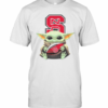Baby Yoda Hug North Carolina State Football T-Shirt