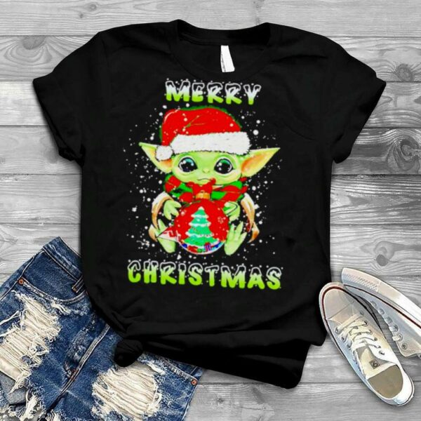 Baby Yoda Hug Ornament Merry Christmas 2023 Shirt