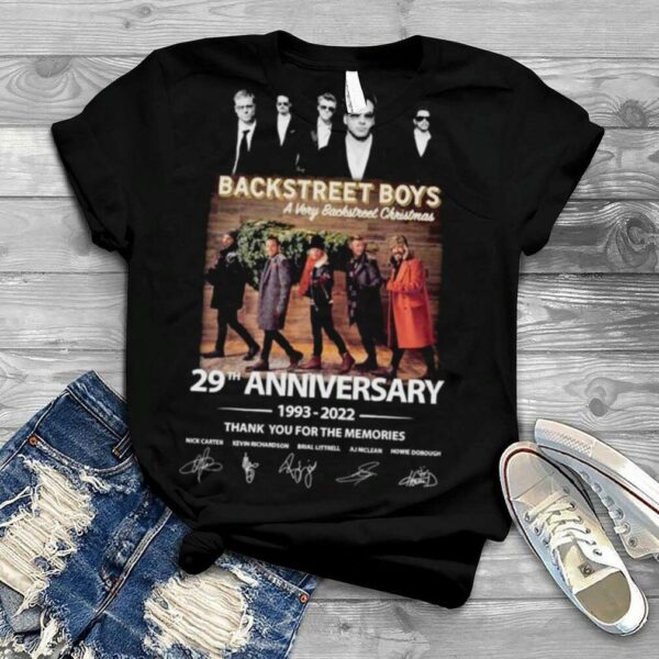 Backstreet Boys avery Backstreet Christmas 29th anniversary 1993 2022 thank you for the memories signatures shirt