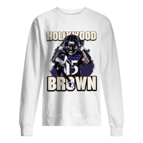Baltimore ravens football team hollywood 15 brown shirt