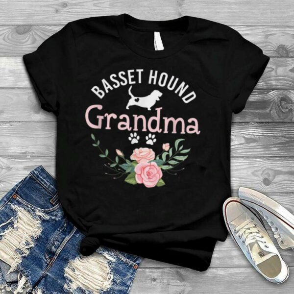 Basset Hound Grandma Dog Gifts Womens Dog Lover Christmas T Shirt