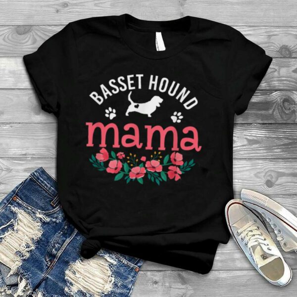 Basset Hound Mama Gifts Womens Mom Cute Dog Lover Christmas T Shirt