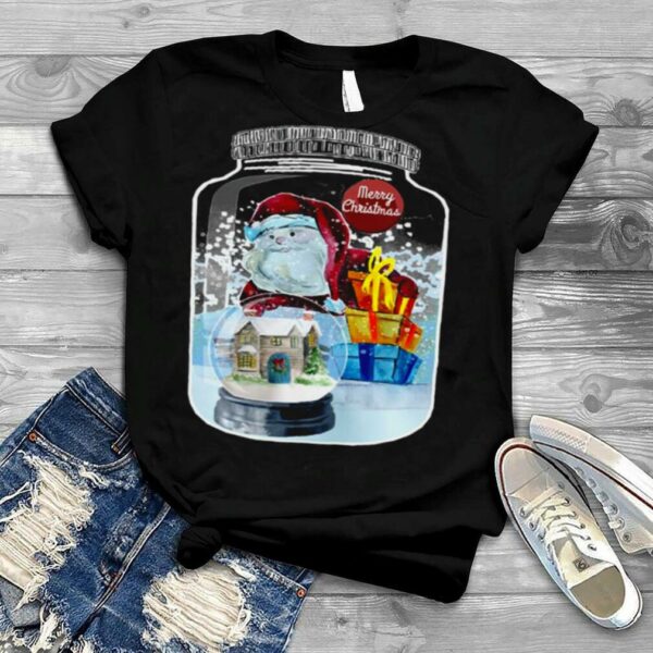 Big Jar Of Santa And Snow Merry Christmas Everyone shirt