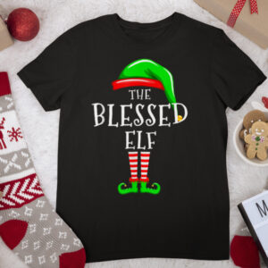 Blessed Elf Family Matching Christmas Group Pajama T Shirt