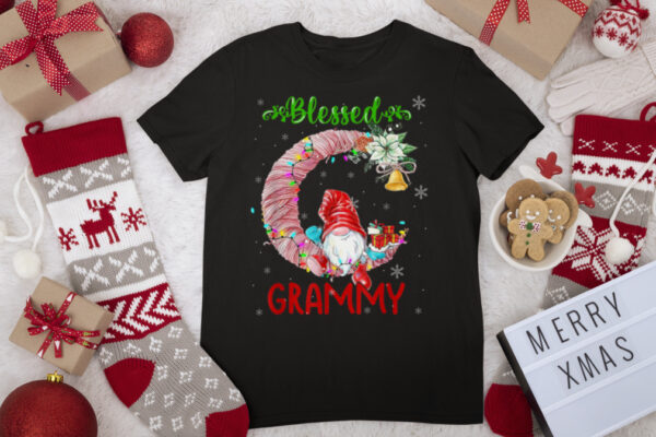 Blessed Grammy Lights Christmas Pajama Xmas Costume Grandma T Shirt