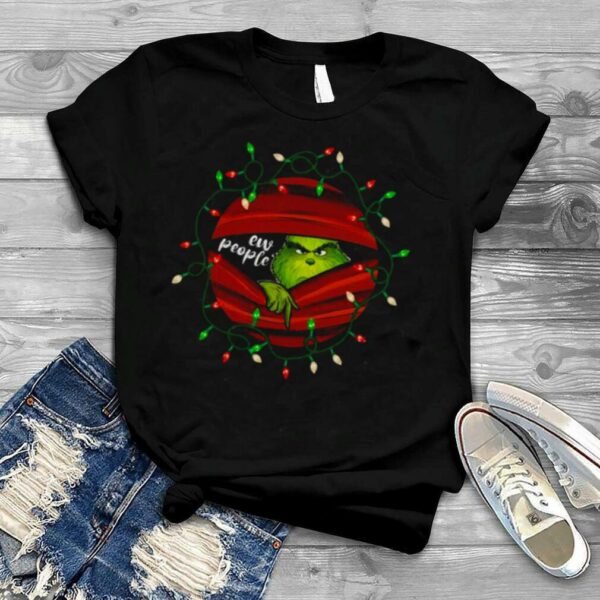 Blood Inside Grinch Eww People Christmas Lights shirt