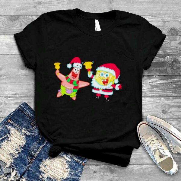 Bob and Patrick Christmas bells design t shirt