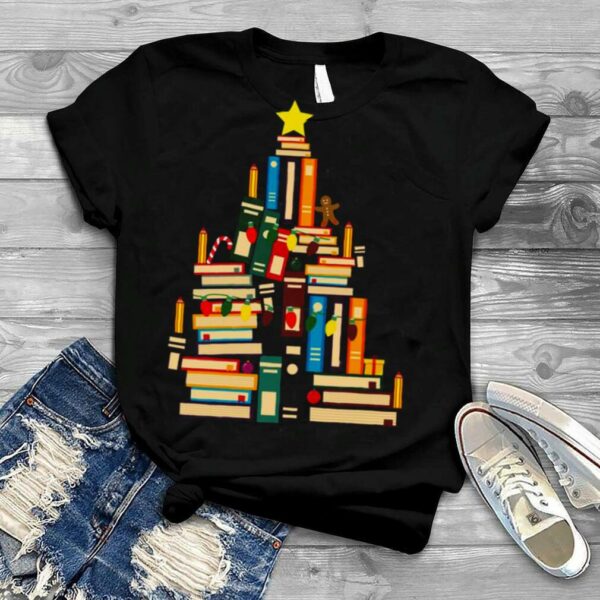 Book Tree Christmas Light shirt