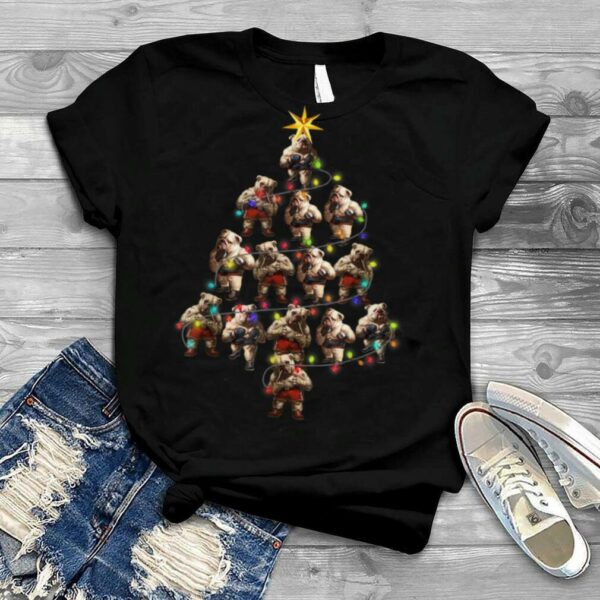 Boxer Boxing Christmas Tree shirt T Shirt