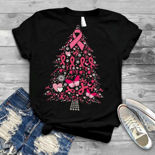 Breast Cancer Awareness Tree Christmas Shirt