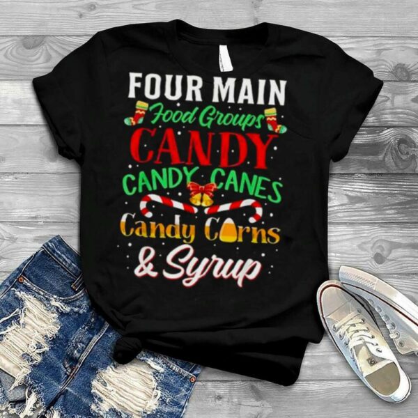 CFour Main Food Groups Elf Buddy Christmas Pajama Xmas shirt