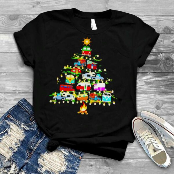 Camper Christmas Tree Sweater Shirt