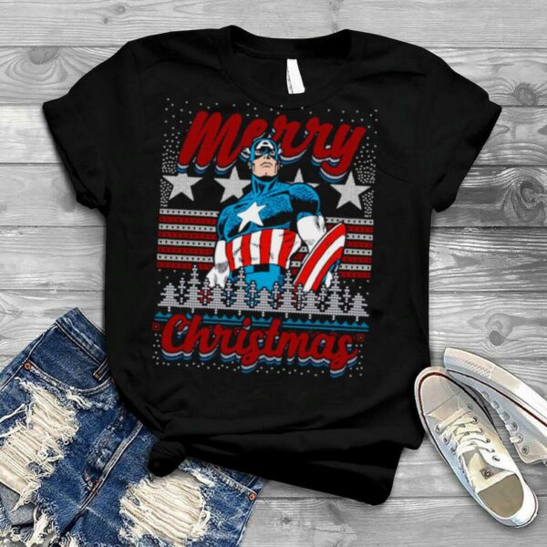 Captain American Ugly Christmas Pattern shirt