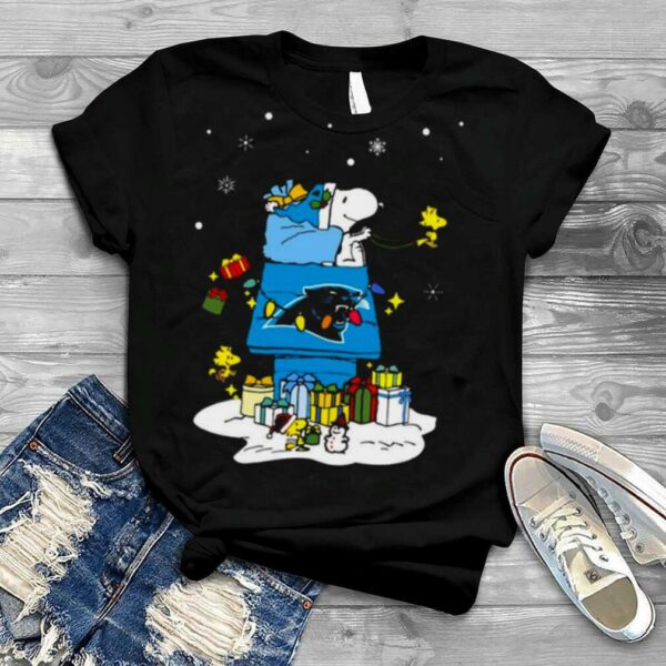 Carolina Panthers Santa Snoopy Wish You A Merry Christmas 2022 Shirt