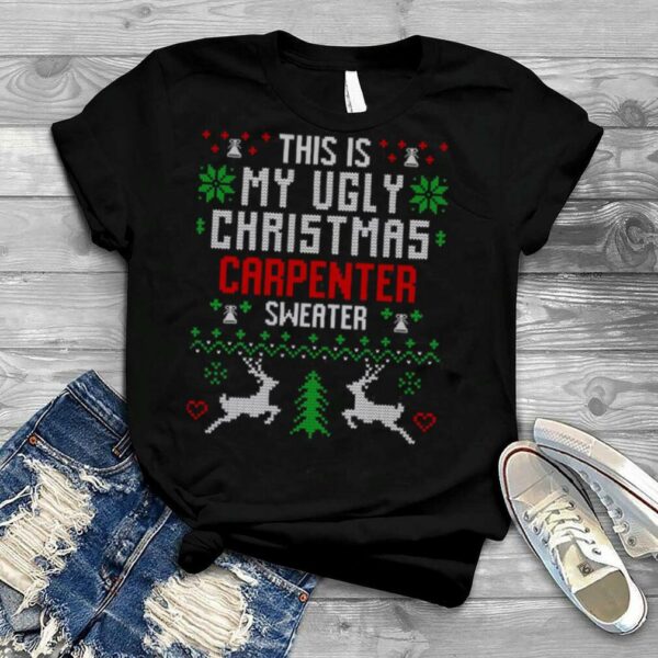 Carpenter Ugly Christmas Sweater Pattern shirt