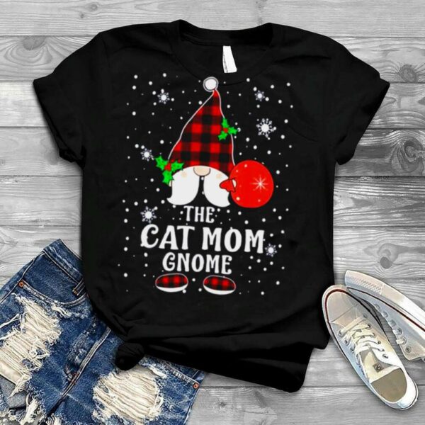 Cat Mom Gnome Matching Family Christmas T Shirt