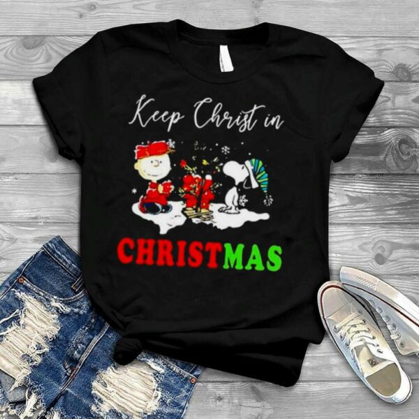 Charlie Brown Snoopy Keep Christ In Christmas 2022 shirt