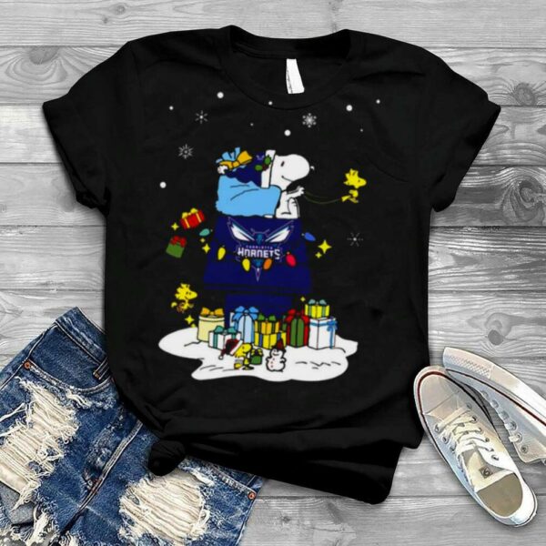 Charlotte Hornets Santa Snoopy Wish You A Merry Christmas 2022 Shirt