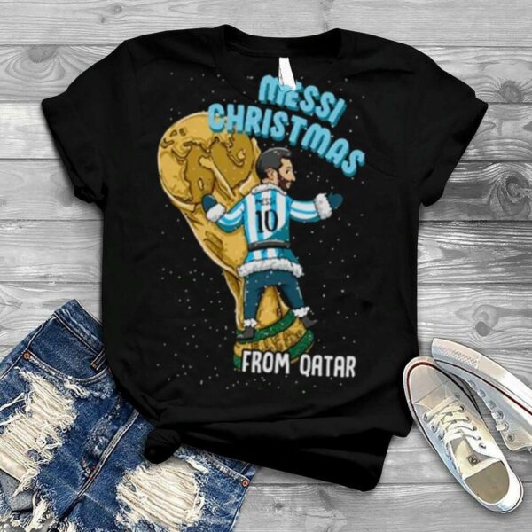 Chibi Messi Christmas From Qatar World Cup 2022 Argentina shirt