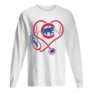 Chicago cubs baseball stethoscope heartbeat shirt