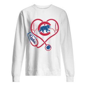 Chicago cubs baseball stethoscope heartbeat shirt