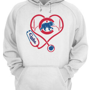 Chicago cubs baseball stethoscope heartbeat shirt 3