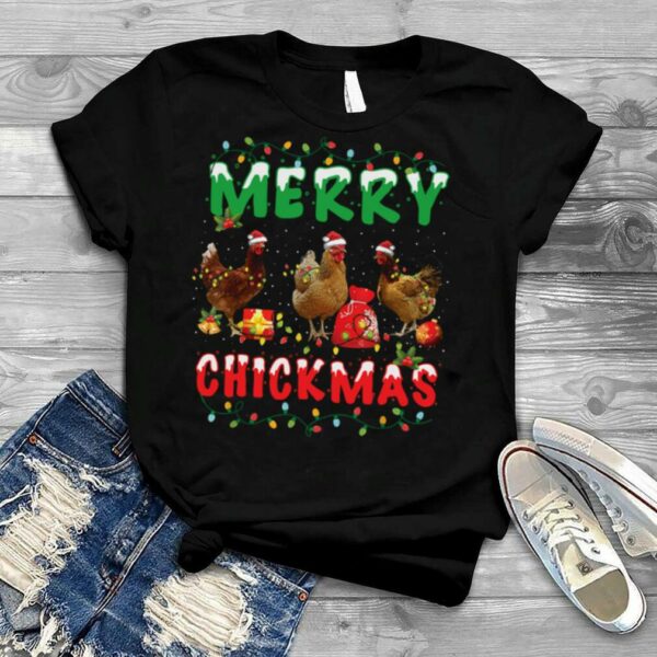 Chickens Merry Chickmas Merry Christmas Gift Light shirt