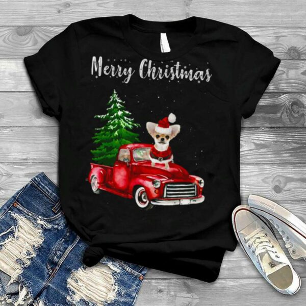 Chihuahua Christmas Tree Red Truck Pajamas shirt