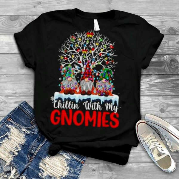 Chillin With My Gnomie Christmas Matching Family Pajama 2022 shirt