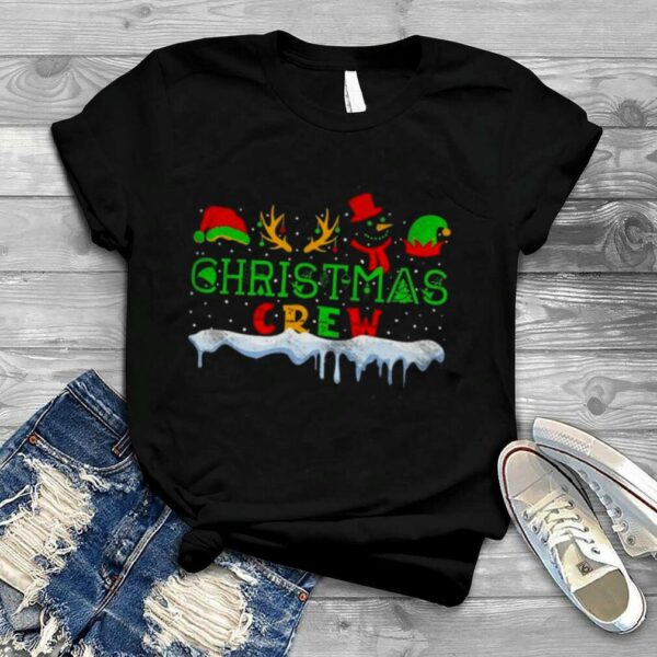 Christmas Crew Santa Claus Reindeer Snowman Elf Xmas Holiday Squad T shirt