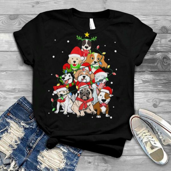 Christmas Dogs Tree Shirt