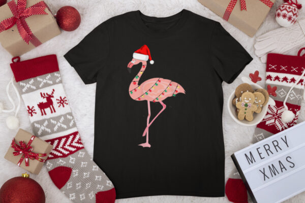 Christmas Flamingo Tropical Christmas Vacation Holiday T Shirt