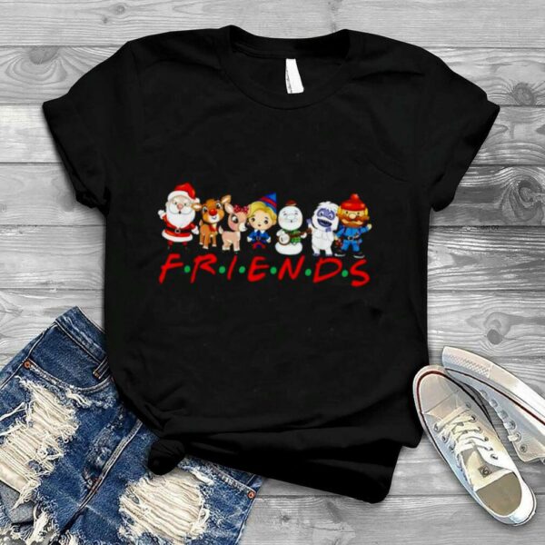 Christmas Friends Santa Rudolph Snowman Family Xmas Kids shirt