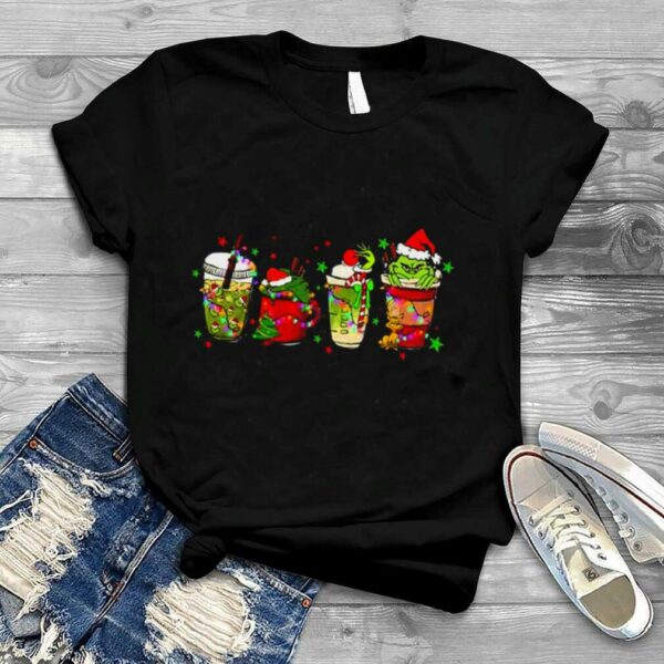 Christmas Halloween Grinch Coffee Drink shirt