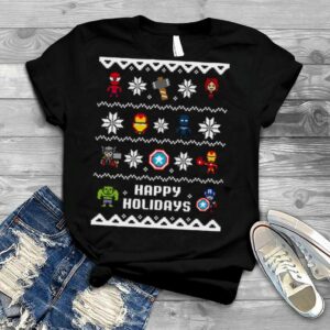Christmas Happy Holidays Avengers Pixel shirt