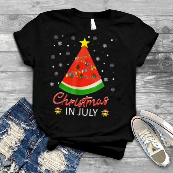 Christmas In July Summer Design Melon Christmas Tree T Shirt