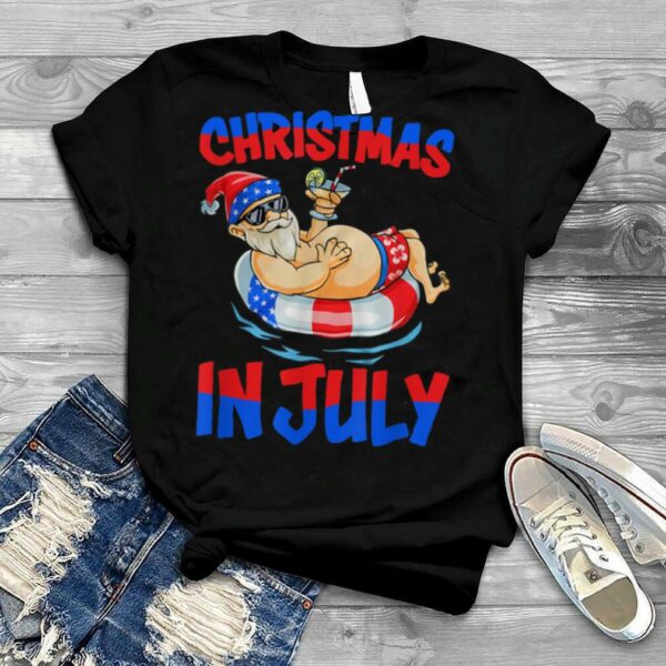 Christmas In July Watermelon Vacation Funny Vintage T Shirt