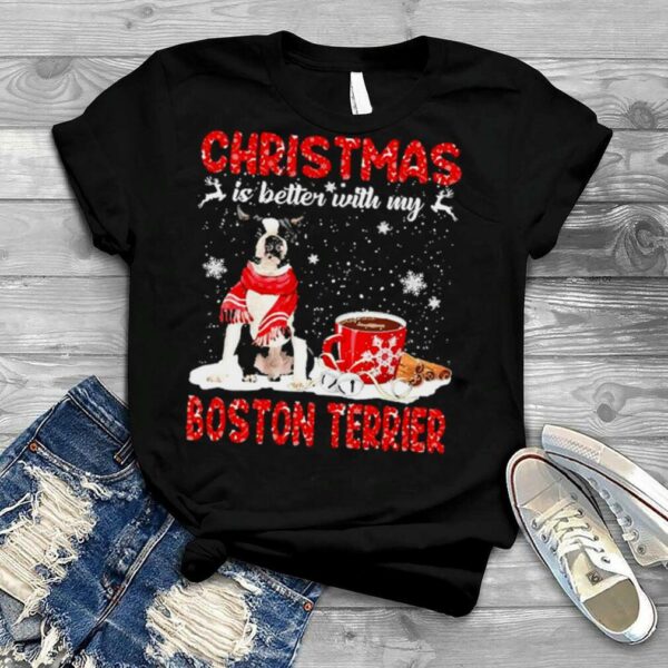 Christmas Is Better With My Black Boston Terrier Dog Sweater Shirt