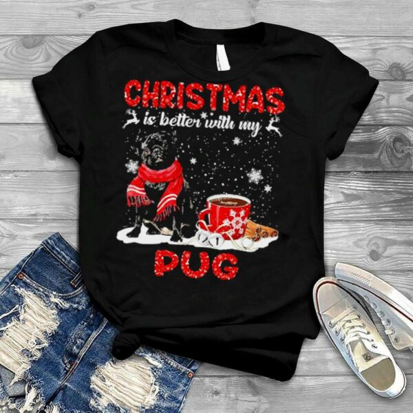 Christmas Is Better With My Black Pug Dog Hooded Sweat shirt