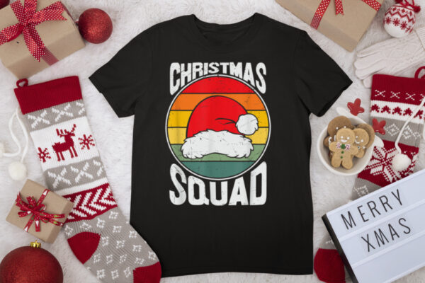 Christmas Squad Funny Xmas Retro Family Matching Pajamas T Shirt