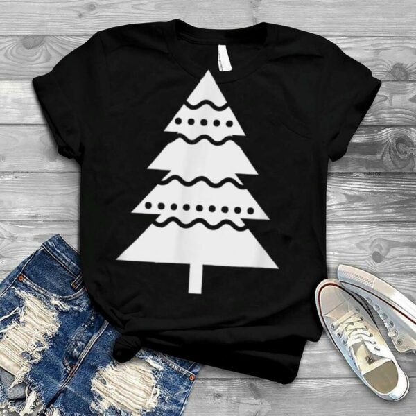 Christmas Trendy Drawing Decorated Tree T Shirt