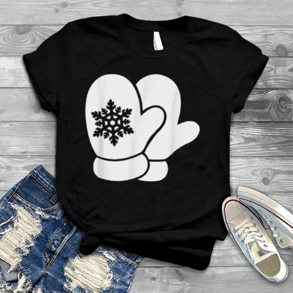 Christmas Trendy Drawing Mittens T Shirt